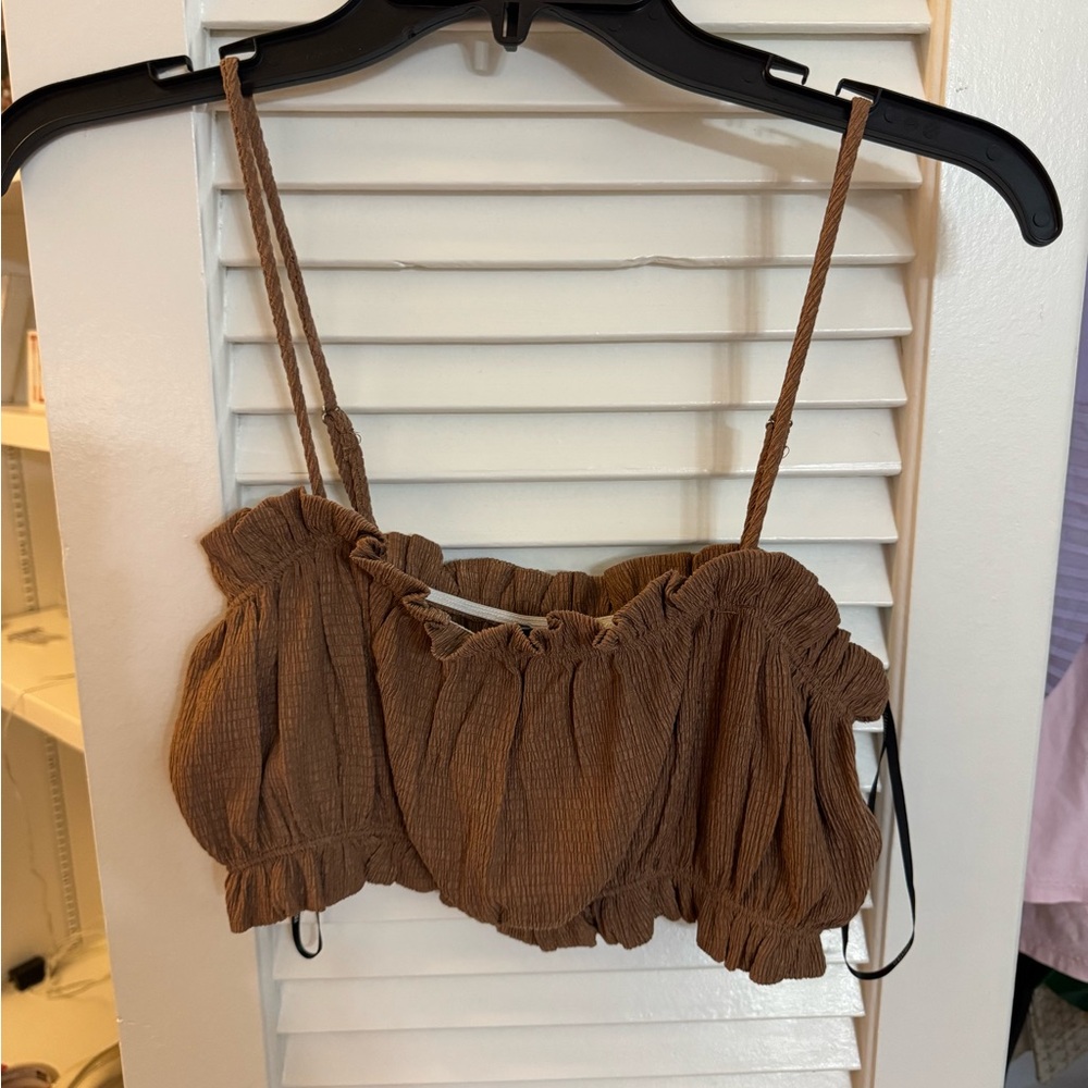 Brown Women's Crop Top